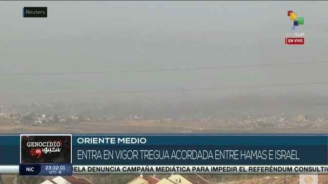 Entra en vigor la tregua acordada entre Hamás e Israel en la Franja de Gaza