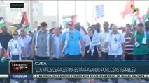 Cubanos realizaron marcha en solidaridad con Palestina