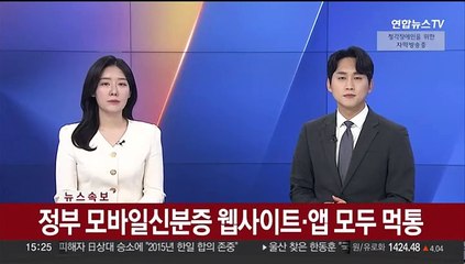 [속보] 정부 모바일신분증 웹사이트·앱 모두 먹통