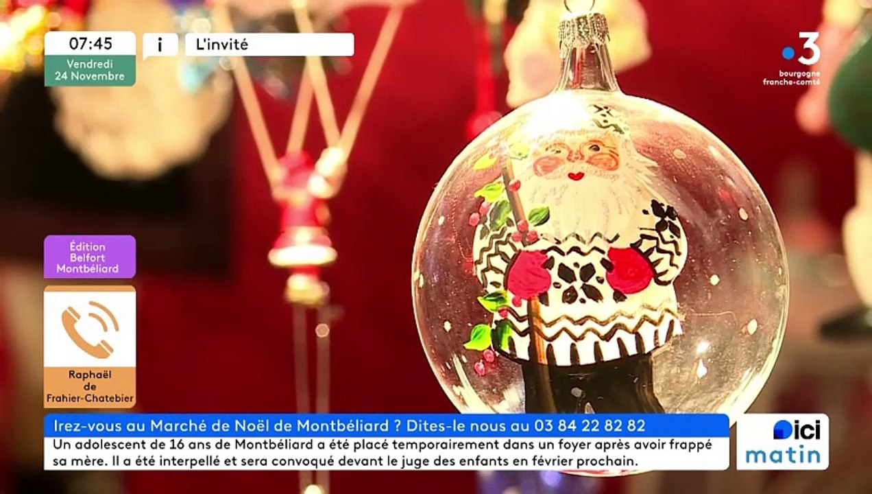 Alain Boutonnet, président du comité des fêtes de Montbéliard sur le Marché de Noël de Montbéliard