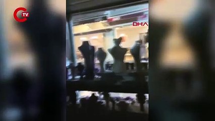 Yer: Beyoğlu... Dükkanda mahsur kalınca ortalığı birbirine kattı