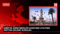 İZMİR'DE ÖĞRETMENLER GÜNÜ'NDE ATATÜRK ANITI'NA ÇELENK SUNULDU