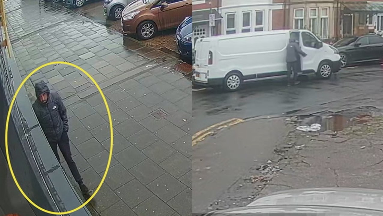 Footage shows murderer stealing delivery driver’s van moments before killing him