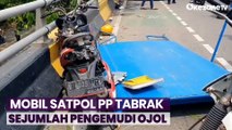 Mobil Satpol PP Tabrak Sejumlah Motor Hingga Terjatuh Dari Flyover, Satu Orang Tewas