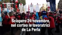 Sciopero 24 novembre, nel corteo partito da piazza XX Settembre le lavoratrici de La Perla