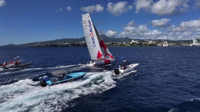 Transat Jacques Vabre Normandie Le Havre 2023 - 23/11/2023 - ARRIVÉE CRÉDIT MUTUEL - DRONE - DIAMANT ET LIGNE