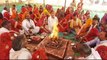 The hosts offered sacrifices in the Yagya.
