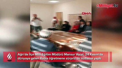 24 Kasım'da Rabia öğretmene doğum günü sürprizi