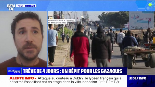 Gaza: Cette trêve de 4 jours ne permet pas de mettre en place une réponse à la hauteur des besoins humanitaires selon Benjamin Gaudin de l'ONG Première urgence internationale