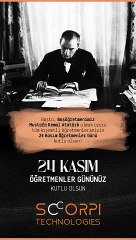 Tüm Öğretmenlerimizin Öğretmenler gününü kutlarız.. - Scorpi Teknoloji / Scorpi Vision
