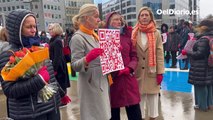 Acción en Bruselas contra la violencia de género