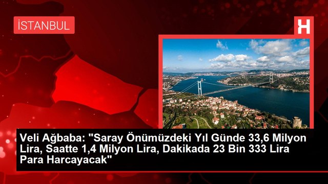 Veli Ağbaba: Saray Önümüzdeki Yıl Günde 33,6 Milyon Lira, Saatte 1,4 Milyon Lira, Dakikada 23 Bin 333 Lira Para Harcayacak