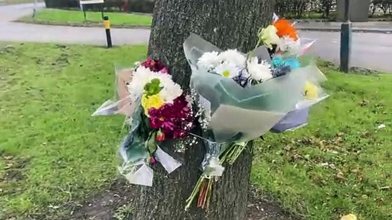 Flowers Left on Hartlepool Road Where 24yearold Conor Holland Died