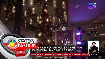 Kulturang Pilipino, tampok sa christmas tree lighting sa isang mall sa BGC | SONA