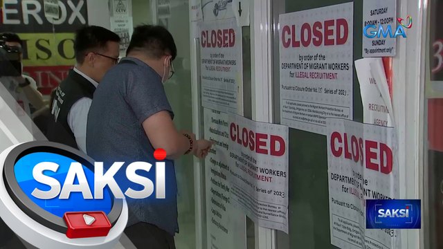 Agency na nagre-recruit umano ng mga OFW nang walang lisensya, ipinasara ng DMW | Saksi
