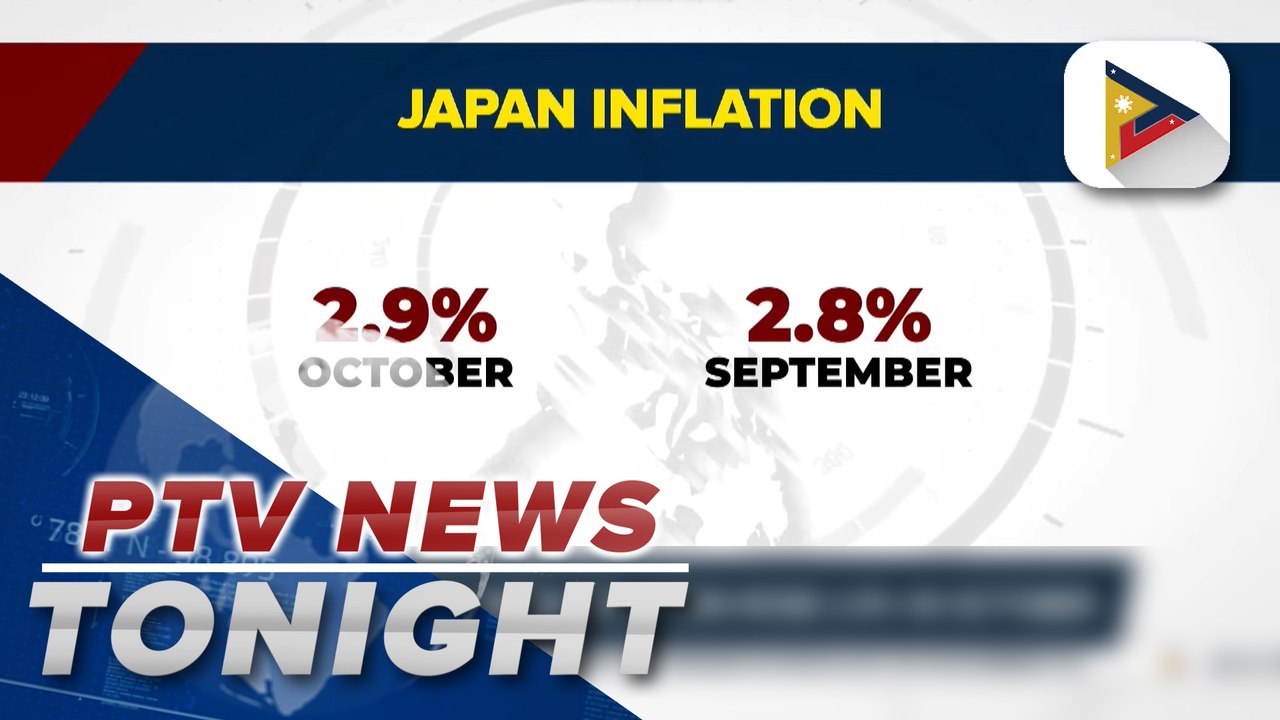 Japan consumer inflation rose 2.9% in October