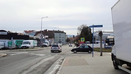 Gorlice - nowe rondo na ruchliwej drodze w Gorlicach