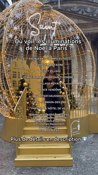 ✨ Où voir les illuminations de Noël à Paris ? ⬇️