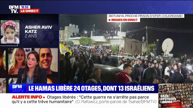 Libération d'otages du Hamas: On ressent tous une très grande émotion , affirme Anne-Sophie Sebban-Bécache (directrice de l’American Jewish Committee Paris)
