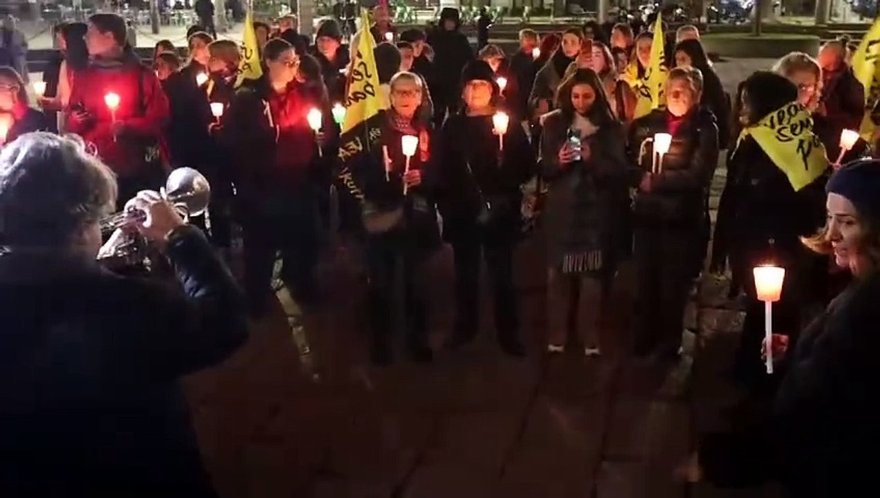 Fiaccolata per Lea Garofalo, la dedica di Raffaele Kohler e la sua tromba