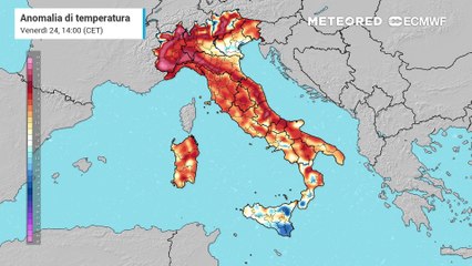 Anomalia termica fine settimana