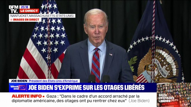 Libération de 24 otages du Hamas: Ce n'est qu'un début assure Joe Biden