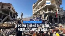 Primo dei quattro giorni tregua, calma e aiuti nella Striscia