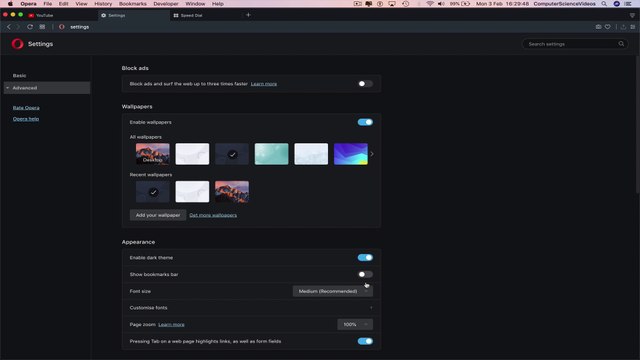 How to SHOW or HIDE the Bookmarks Bar on Opera Using a Mac | New