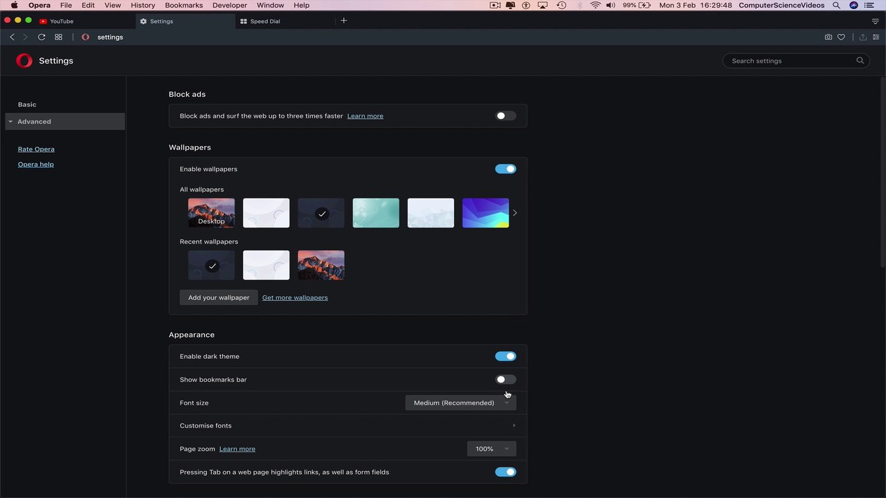 How to SHOW or HIDE the Bookmarks Bar on Opera Using a Mac | New