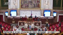 Séance publique à l'Assemblée nationale - Tickets-resto pour les courses alimentaires : l'AN prolonge le dispositif jusqu'en 2024 - 23/11/2023