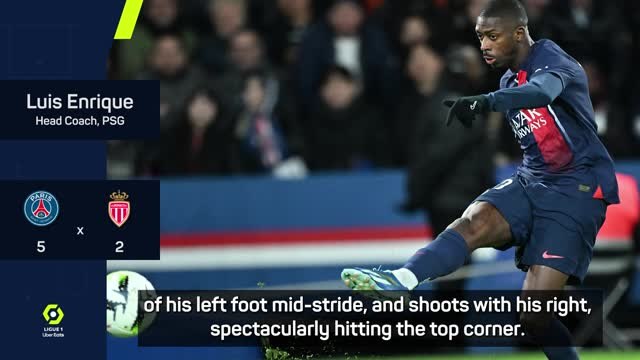 The world's most unpredictable player - Enrique after Dembélé's first PSG goal