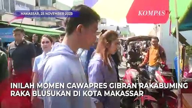 Momen Gibran Blusukan di Makassar, Bagikan Sembako dan Susu Gratis