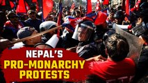 Nepal: Police clash with pro-monarchy protesters; Durga Prasai under house arrest | Oneindia News