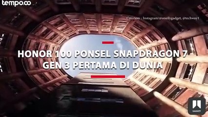 Honor 100 Sebagai Ponsel Snapdragon 7 Gen 3 Pertama di Dunia