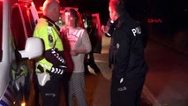 Alkollü sürücü şarampole yuvarlandı, polis ve muhabirle tartıştı