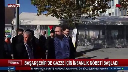 Başakşehir'de Gazze için insanlık nöbeti başladı