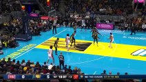 Pistons rookie Ausar Thompson slams two-hand dunk on Myles Turner