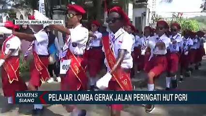 Download Video: Peringati HUT ke-78 PGRI, Ratusan Pelajar di Kota Sorong Antusias Ikuti Lomba Gerak Jalan