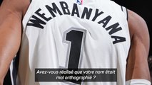 Spurs - Wembanyama et son maillot floqué 