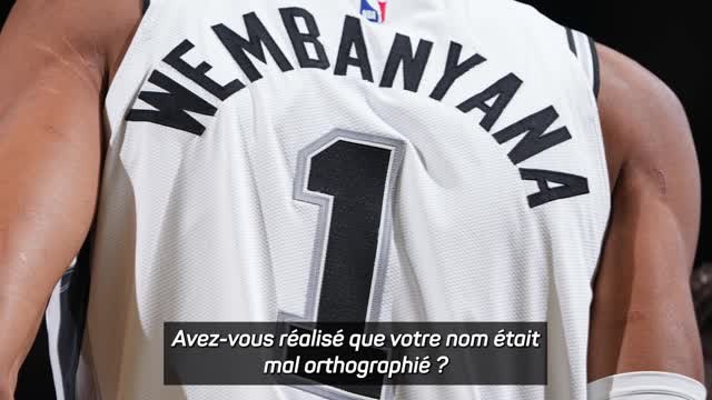 Spurs - Wembanyama et son maillot floqué Wembanyana : Je ne sais pas si quelqu’un va se faire virer...