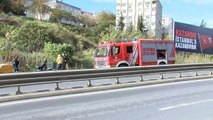 Beşiktaş'ta Araç Şarampole Yuvarlandı