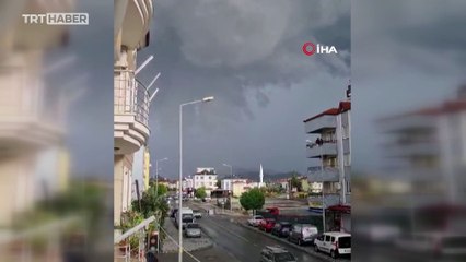 Muğla'da önce hortum sonra yağış etkisini gösterdi