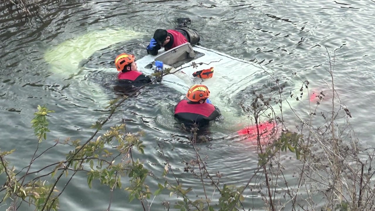 충북 중평에서 승용차 저수지로 추락...운전자 다쳐 / YTN