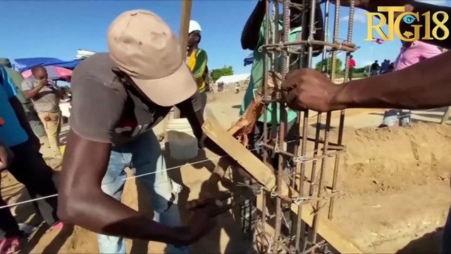 Responsab BSAP yo demare ofisyèlman yon nouvo batiman pou loje ajan BSAP kap siveye kanal la.