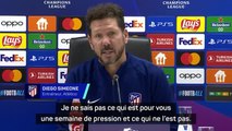 Atlético - Simeone ne ressent pas plus de pression pour cette semaine décisive