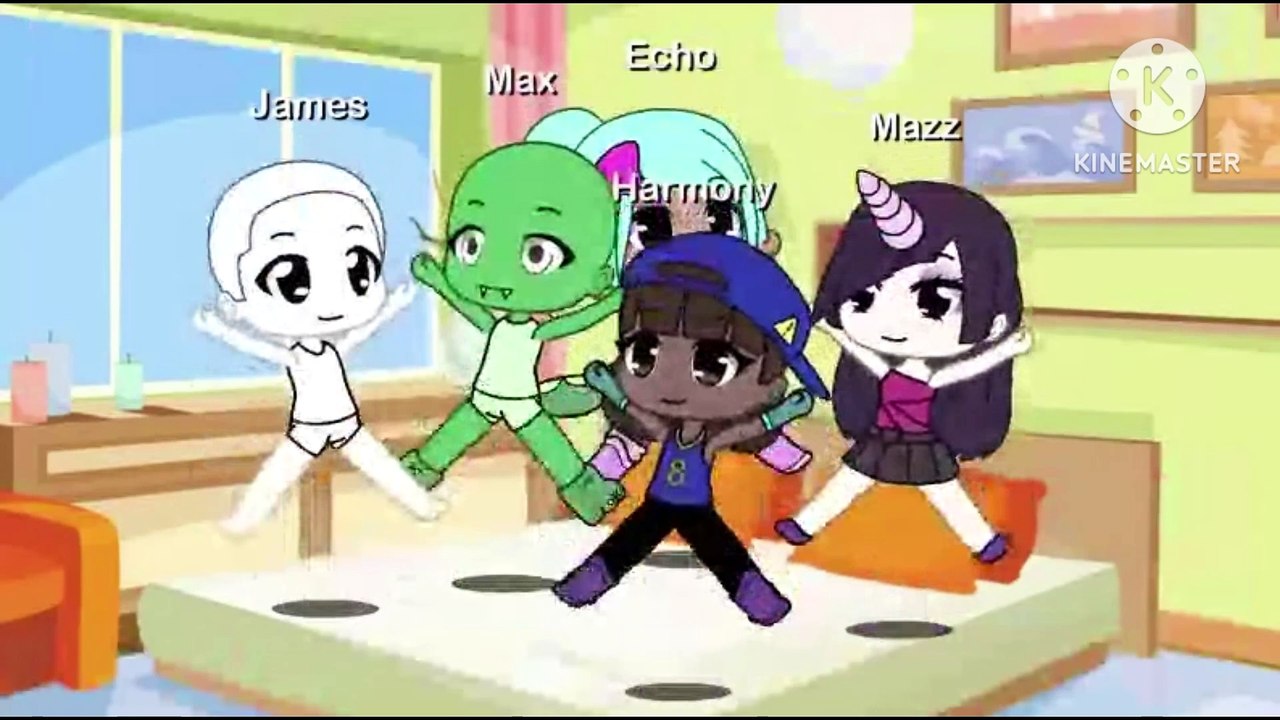 5 little oddballs jumping on the bed