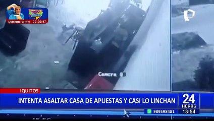 Iquitos: delincuente se salva de ser linchado tras intentar robar casa de apuestas