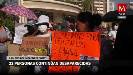 22 personas continúan desaparecidas en Acapulco a un mes de 'Otis'