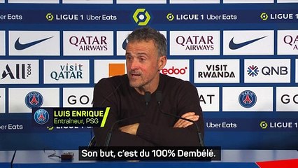 Luis Enrique : "Son but, c'est du 100% Dembélé"