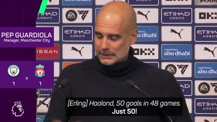 Guardiola asks team to 'find' Haaland more after record-breaking goal